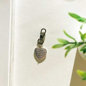 
            
                Load image into Gallery viewer, SILVER 1 CORINTHIANS 13:13 KEYRING
            
        